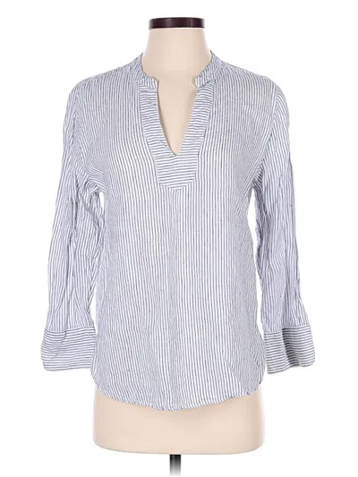 Pre-owned Vineyard Vines 3/4 Sleeve Blouse In Gray