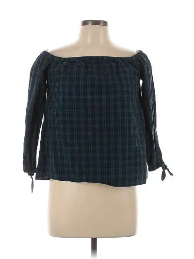 Pre-owned Vineyard Vines 3/4 Sleeve Blouse In Green