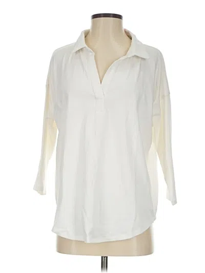 Pre-owned Vineyard Vines 3/4 Sleeve Blouse In Ivory