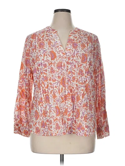 Pre-owned Vineyard Vines 3/4 Sleeve Blouse In Orange