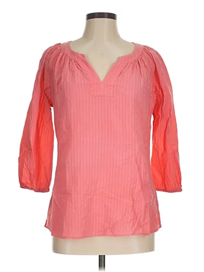 Pre-owned Vineyard Vines 3/4 Sleeve Blouse In Pink