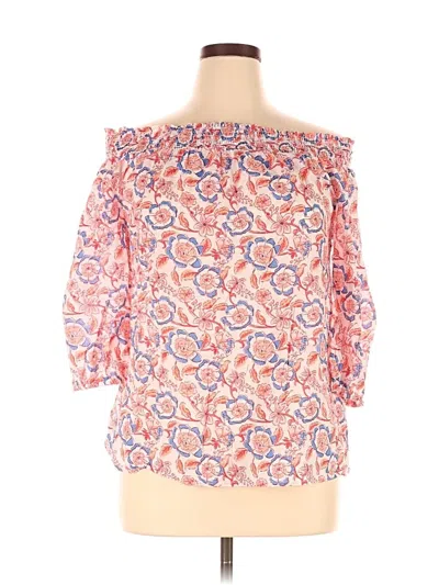 Pre-owned Vineyard Vines 3/4 Sleeve Blouse In Pink