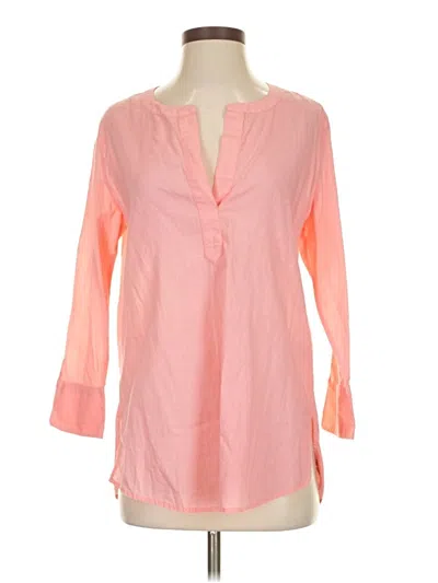 Pre-owned Vineyard Vines 3/4 Sleeve Blouse In Pink