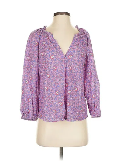 Pre-owned Vineyard Vines 3/4 Sleeve Blouse In Purple