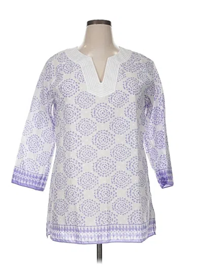 Pre-owned Vineyard Vines 3/4 Sleeve Blouse In Purple