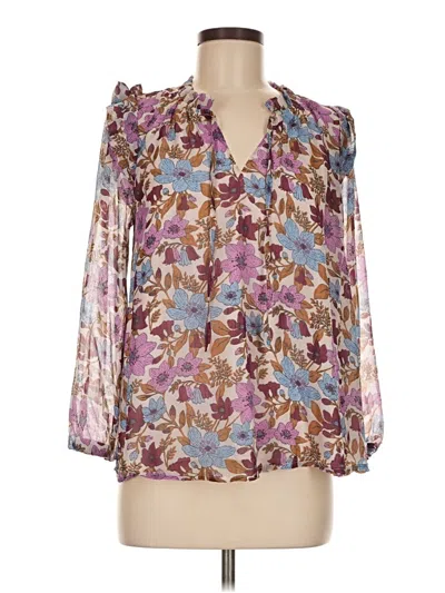 Pre-owned Vineyard Vines 3/4 Sleeve Blouse In Purple