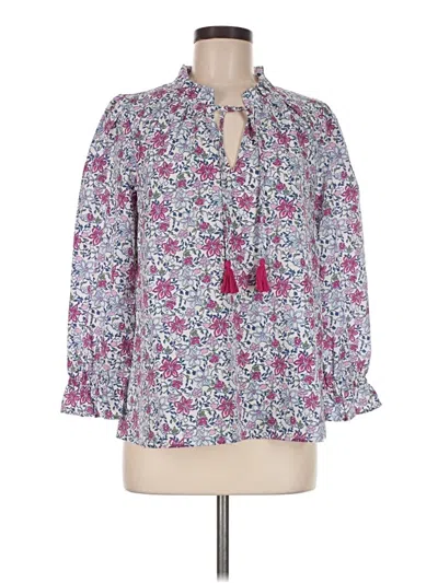 Pre-owned Vineyard Vines 3/4 Sleeve Blouse In Purple