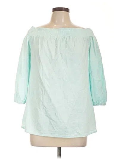 Pre-owned Vineyard Vines 3/4 Sleeve Blouse In Teal