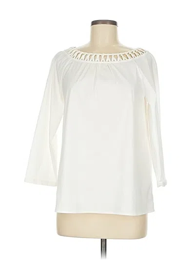 Pre-owned Vineyard Vines 3/4 Sleeve Blouse In White