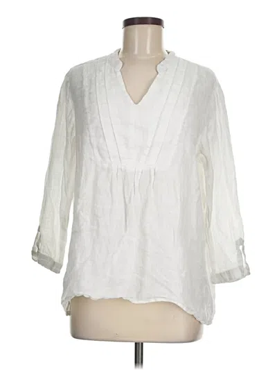 Pre-owned Vineyard Vines 3/4 Sleeve Blouse In White