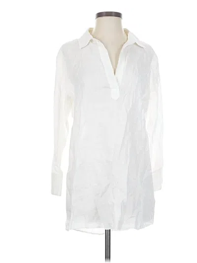 Pre-owned Vineyard Vines 3/4 Sleeve Blouse In White