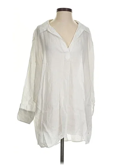 Pre-owned Vineyard Vines 3/4 Sleeve Blouse In White