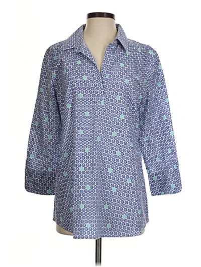 Pre-owned Vineyard Vines 3/4 Sleeve Button Down Shirt In Blue