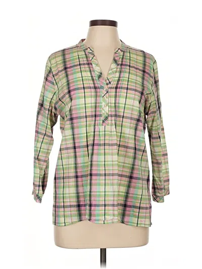 Pre-owned Vineyard Vines 3/4 Sleeve Button Down Shirt In Green