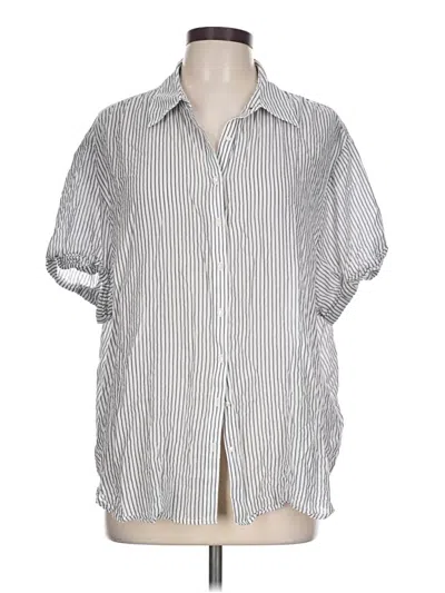 Pre-owned Vineyard Vines 3/4 Sleeve Button Down Shirt In Silver