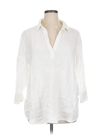 Pre-owned Vineyard Vines 3/4 Sleeve Button Down Shirt In White