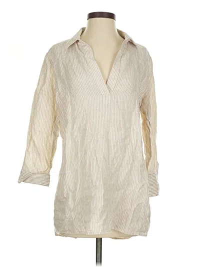 Pre-owned Vineyard Vines 3/4 Sleeve Button Down Shirt In White