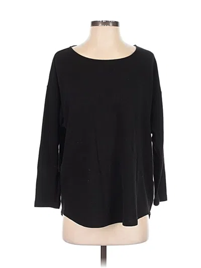 Pre-owned Vineyard Vines 3/4 Sleeve Top Black Boatneck Tops