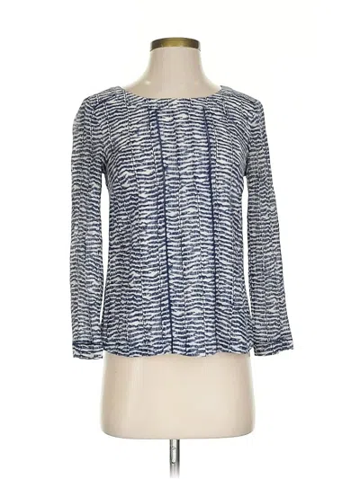 Pre-owned Vineyard Vines 3/4 Sleeve Top Blue Square Neckline Tops