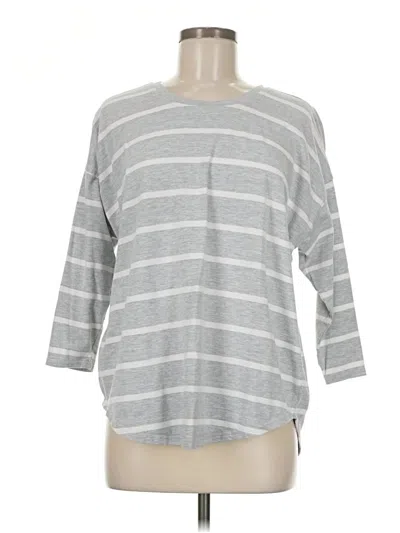 Pre-owned Vineyard Vines 3/4 Sleeve Top Gray Boatneck Tops