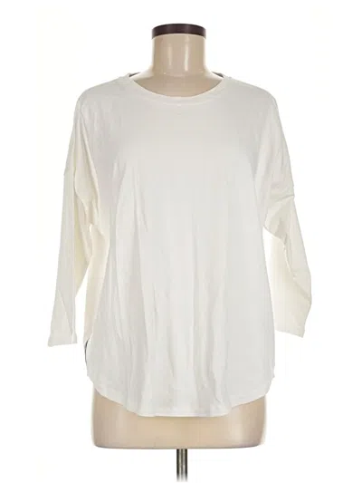 Pre-owned Vineyard Vines 3/4 Sleeve Top Ivory Crew Neck Tops