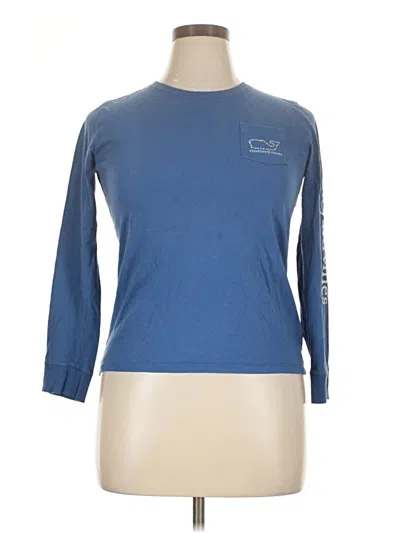 Pre-owned Vineyard Vines 3/4 Sleeve T-shirt In Blue