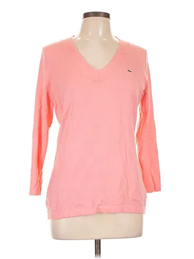 Pre-owned Vineyard Vines 3/4 Sleeve T-shirt In Pink