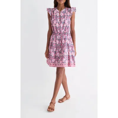 Vineyard Vines Abigail Cotton Minidress In Cutty Pink Magnolia