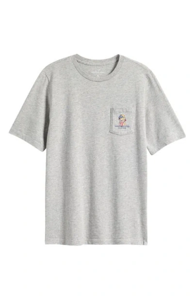 Vineyard Vines Kids'  America Dog Short Sleeve Tee In Gray