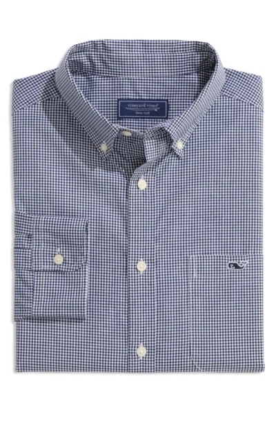 Vineyard Vines Anegada Gingham Button-down Shirt In Blue