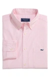 Vineyard Vines Anegada Gingham Button-down Shirt In Flamingo