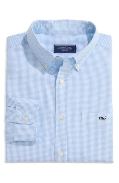 Vineyard Vines Anegada Gingham Button-down Shirt In Jake Blue
