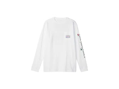 Vineyard Vines Best Christmas By Par Long Sleeve (little Kid/big Kid) Boy's T Shirt White Cap : Md (12-14 Big Kid),