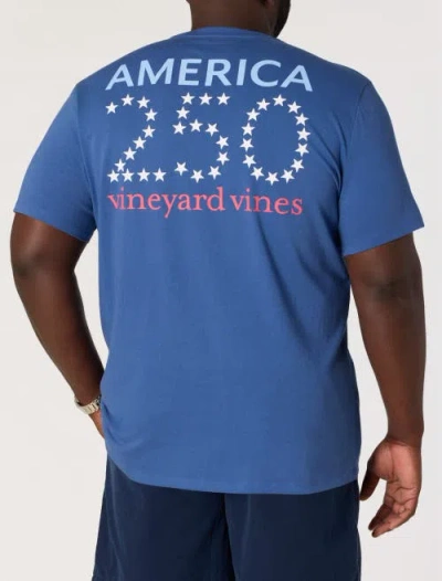 Vineyard Vines Big & Tall Americana 250 Pocket T-shirt In Silver