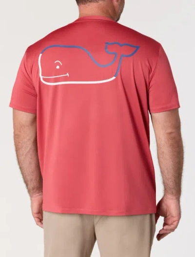 Vineyard Vines Big & Tall Burgee Whale T-shirt In Red