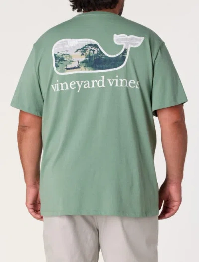 Vineyard Vines Big & Tall Country Whale Pocket Tee In Green