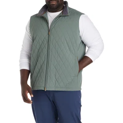 Vineyard Vines Big & Tall Dorset Quilted Vest In Green