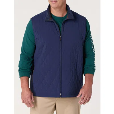 Vineyard Vines Big & Tall Dorset Quilted Vest In Nautical Navy