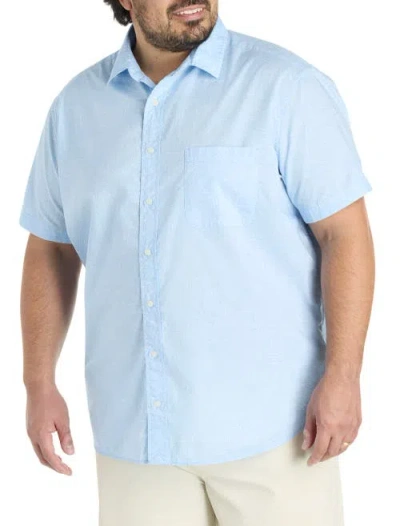 Vineyard Vines Big & Tall Fish Lines Madras Sport Shirt In Fish Jake Blue