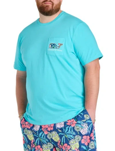Vineyard Vines Big & Tall Forita Palms Whale Graphic Tee In Blue