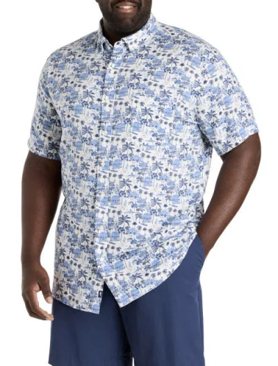 VINEYARD VINES VINEYARD VINES BIG & TALL GASPARILLA ICONS LINEN-BLEND SPORT SHIRT