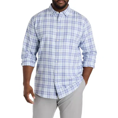 Vineyard Vines Big & Tall Hummock Plaid Island Flannel Sport Shirt In Blue