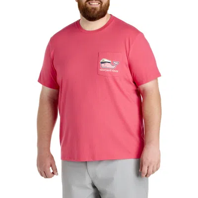 Vineyard Vines Big & Tall Lobster Bake Whale Graphic Tee In Pink