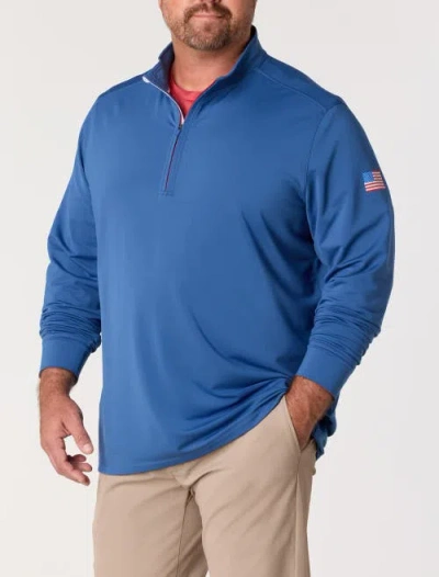 Vineyard Vines Big & Tall Performance Club 1/4-zip Pullover In Blue