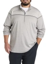 Vineyard Vines Big & Tall Sankaty Stripe 1/4-zip Pullover In Black