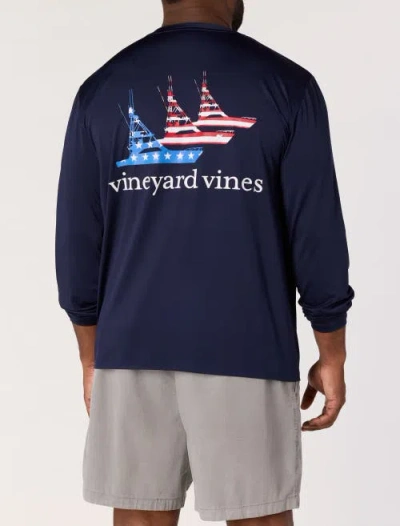 Vineyard Vines Big & Tall Sportfisher Harbor T-shirt In Blue