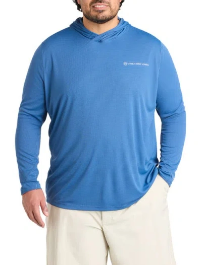 Vineyard Vines Big & Tall Sun Tech Hoodie In Blue