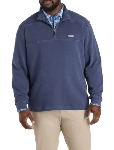 Vineyard Vines Big & Tall Surf Terry 1/4-zip Shep Shirt In Blue