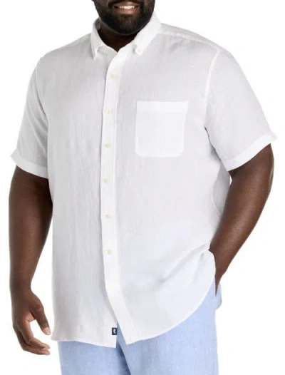 Vineyard Vines Big & Tall Surfside Linen Sport Shirt In White