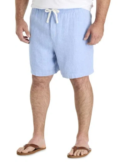 Vineyard Vines Big & Tall Surfside Pull-on Linen Shorts In Blue